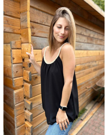 Top bretelle tressé uni