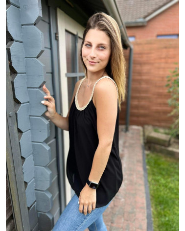 Top bretelle tressé uni