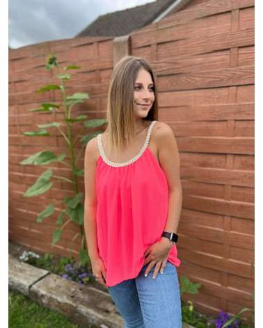 Top bretelle tressé uni