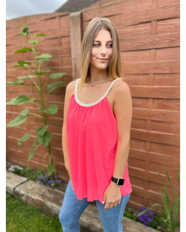 Top bretelle tressé uni