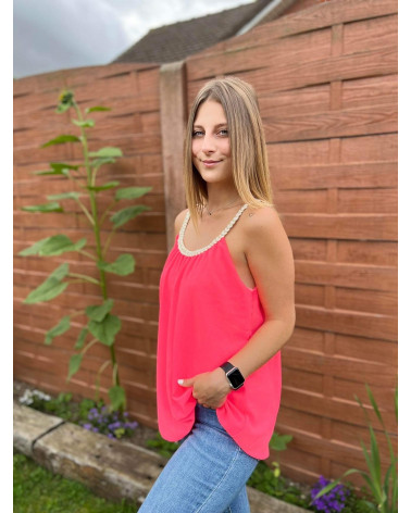 Top bretelle tressé uni