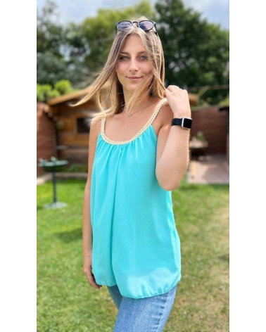 Top bretelle tressé uni