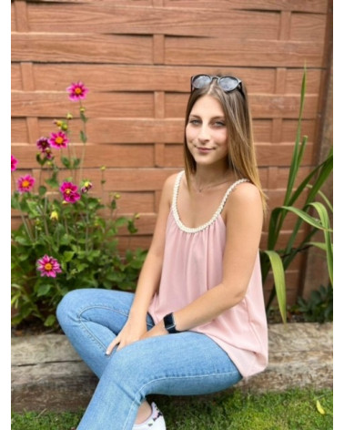 Top bretelle tressé uni