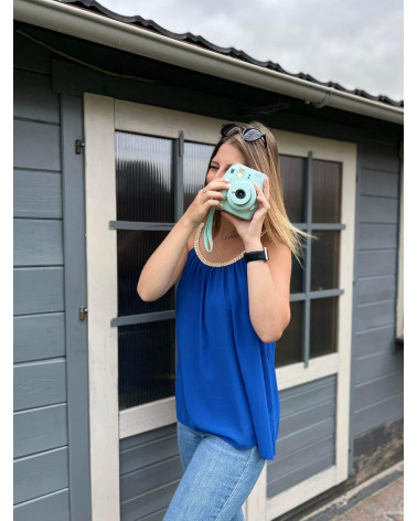 Top bretelle tressé uni