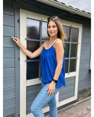 Top bretelle tressé uni