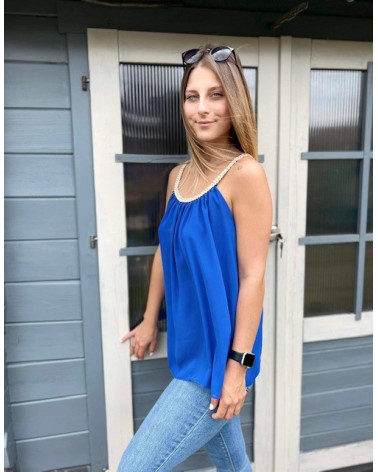 Top bretelle tressé uni