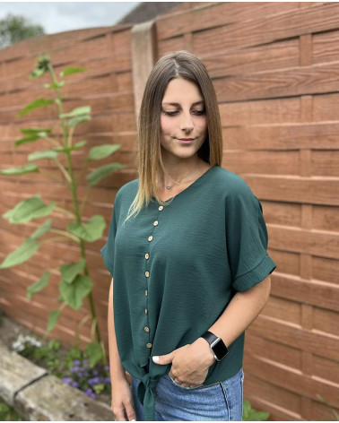 Top à nœud avec bouton