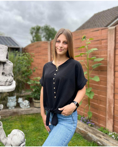 Top à nœud avec bouton