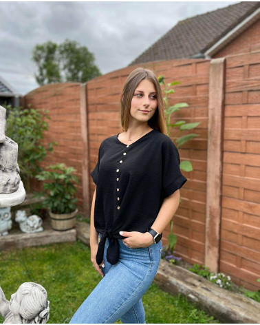 Top à nœud avec bouton