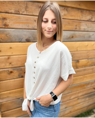 Top à nœud avec bouton