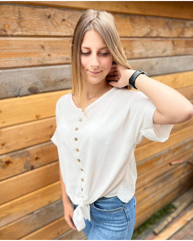 Top à nœud avec bouton