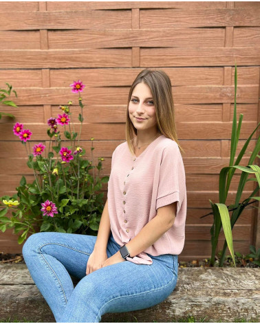 Top à nœud avec bouton