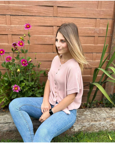 Top à nœud avec bouton